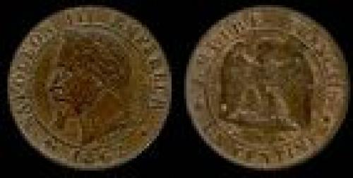 1 centime; Year: 1861-1870; (km 795)