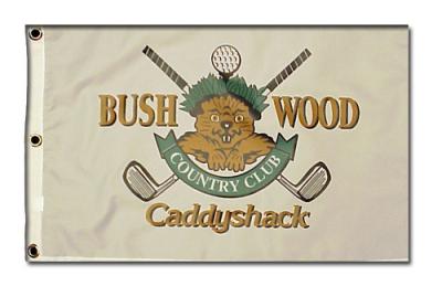 Caddyshack Bushwood Country Club Gopher logo golf pin flag