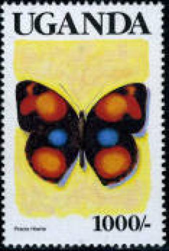 Butterfly 1v (black UGANDA); Year: 1990