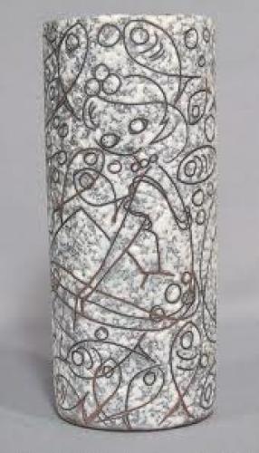 Antiques; 1950''s German Art Pottery Filigran Vase