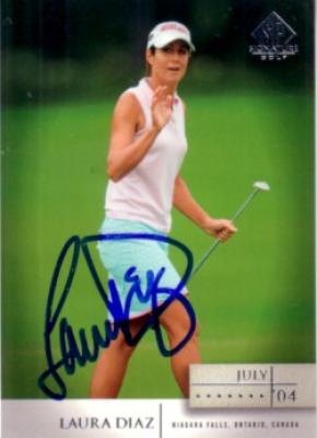 Laura Diaz autographed 2004 SP Signature golf card