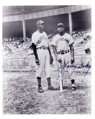 Larry Doby autographed Cleveland Indians 8x10 black & white photo