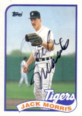 Jack Morris autographed Detroit Tigers 1989 Topps card