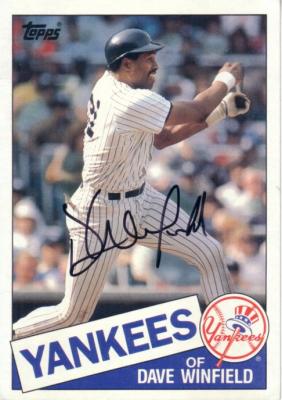 Dave Winfield autographed New York Yankees 1985 Topps 5x7 jumbo card