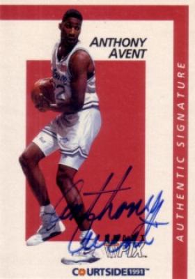 Anthony Avent certified autograph Seton Hall 1991 Courtside card