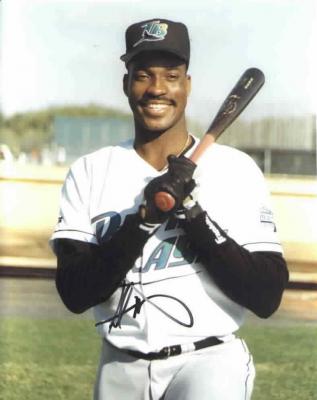 Fred McGriff autographed 8x10 Tampa Bay Devil Rays photo