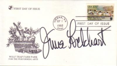 June Lockhart autographed 1982 First Day Cover cachet envelope