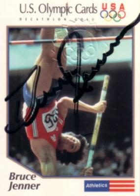 Bruce Jenner certified autograph U.S. Olympic card