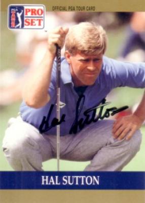 Hal Sutton autographed 1990 Pro Set golf card