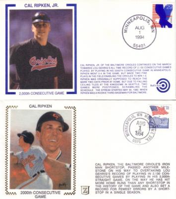 Cal Ripken 2000 Consecutive Games 1994 Baltimore Orioles cachet set