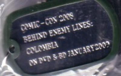 Behind Enemy Lines Colombia 2008 Comic-Con dog tag keychain
