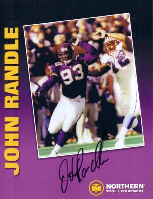 John Randle autographed Minnesota Vikings photo