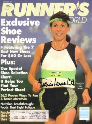 Francie Larrieu Smith autographed 1991 Runner's World magazine cover