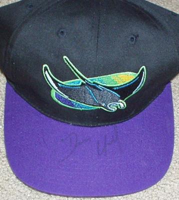Dennis Quaid (The Rookie) autographed Devil Rays cap