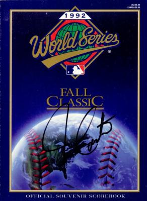 Joe Carter autographed 1992 World Series program