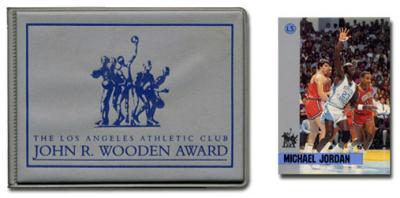 1991 John Wooden Award 21 card set (Larry Bird Michael Jordan David Robinson)
