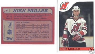 Kirk Muller Devils 1985-86 Topps Rookie Card #84