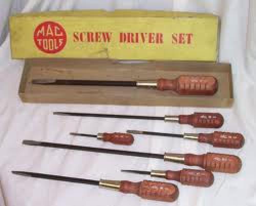 Antiques; Mac Tools Screwdriver Set in box from 1960s