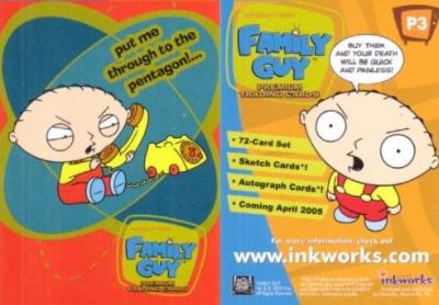 Family Guy 2005 Inkworks promo card P3