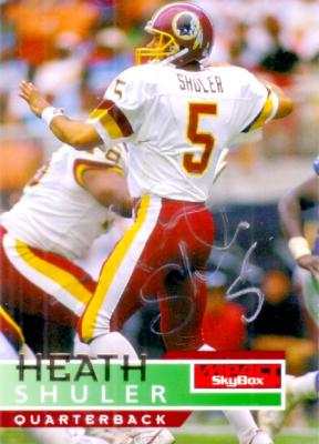 Heath Shuler autographed Washington Redskins card