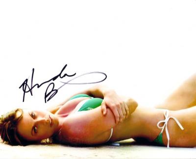 Amanda Beard autographed 8x10 sexy swimsuit photo