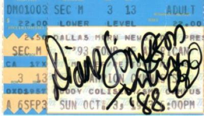 Diane Simpson autographed 1993 gymnastics ticket stub
