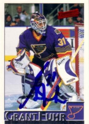 Grant Fuhr autographed St. Louis Blues 1995-96 Bowman card