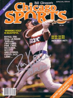 Ron Kittle autographed White Sox 1983 Chicago Sports magazine inscribed 83 AL ROY
