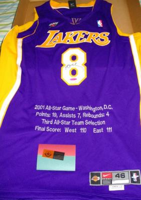 Kobe Bryant autographed Los Angeles Lakers 2001 All-Star UDA jersey #6/108