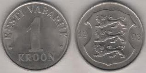Coins; Estonia 1 Krooni; Year:_1993