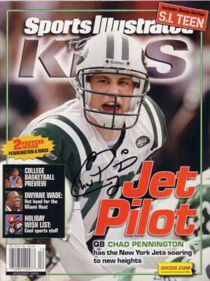 Chad Pennington autographed New York Jets Sports Illustrated for Kids magazine