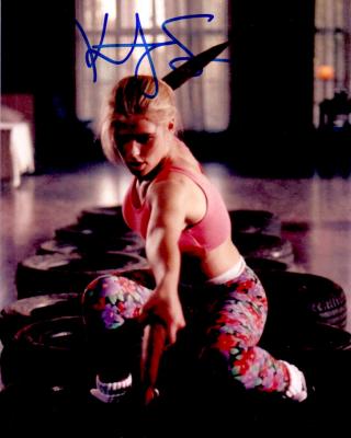 Kristy Swanson autographed 8x10 Buffy the Vampire Slayer action photo