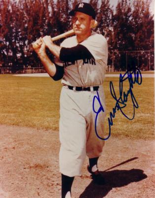 Enos Slaughter autographed New York Yankees 8x10 photo