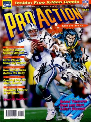 Troy Aikman autographed Dallas Cowboys NFL Pro Action magazine