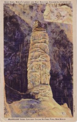 Carlsbad Caverns vintage color postcard (1940s)