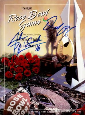 Jake Plummer & David Boston autographed 1997 Rose Bowl program