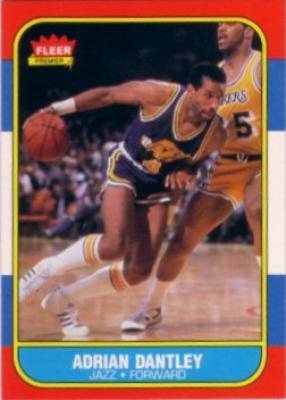 Adrian Dantley Utah Jazz 1986-87 Fleer basketball card