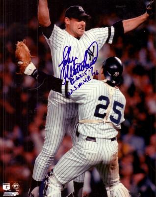 John Wetteland autographed New York Yankees 1996 World Series 8x10 photo inscribed WS MVP