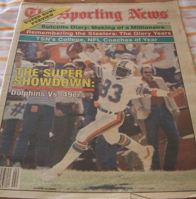 Mark Clayton Miami Dolphins 1985 Sporting News Super Bowl issue