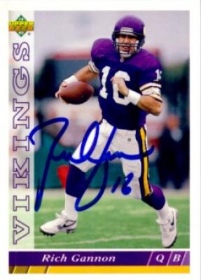 Rich Gannon autographed Minnesota Vikings 1993 Upper Deck card
