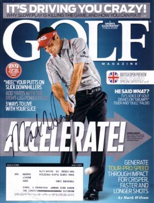 Mark Wilson autographed 2011 Golf Magazine cover