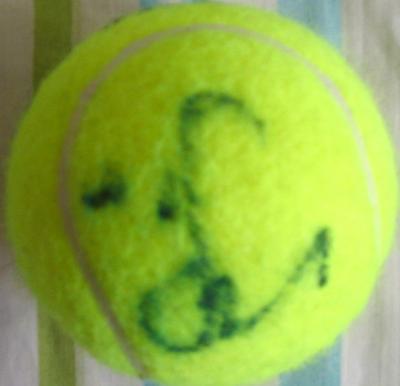 Monica Seles autographed tennis ball