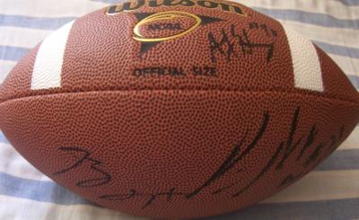 2010 Nebraska Cornhuskers autographed NCAA football (Prince Amukamara Roy Helu Jr. Alex Henery)