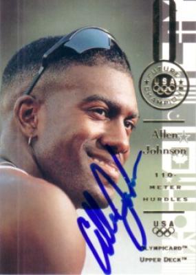 Allen Johnson autographed 1996 Upper Deck U.S. Olympic card
