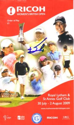 Jiyai Shin autographed 2009 Women's British Open golf pairings