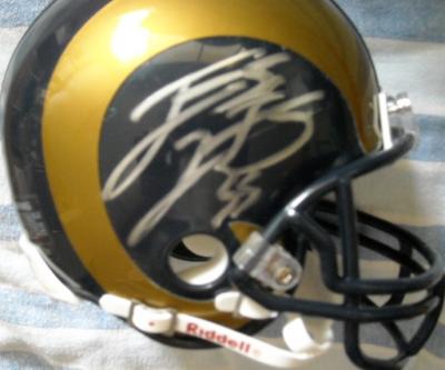 James Laurinaitis autographed St. Louis Rams mini helmet