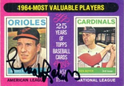 Brooks Robinson autographed Baltimore Orioles 1975 Topps card
