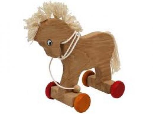 Wooden Toys Horse On Wheels