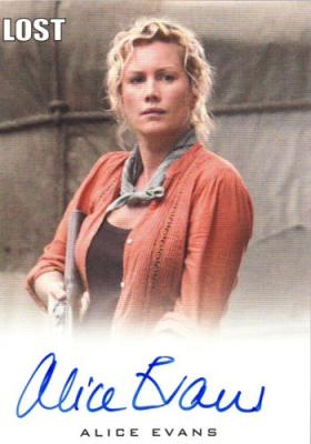 Alice Evans Lost certified autograph card