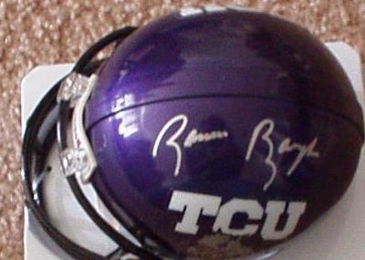 Sammy Baugh autographed TCU mini helmet